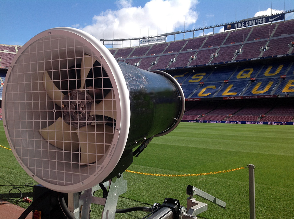 Turf Cooling system by SGL at the Camp Nou Pitch of FC Barcelona
