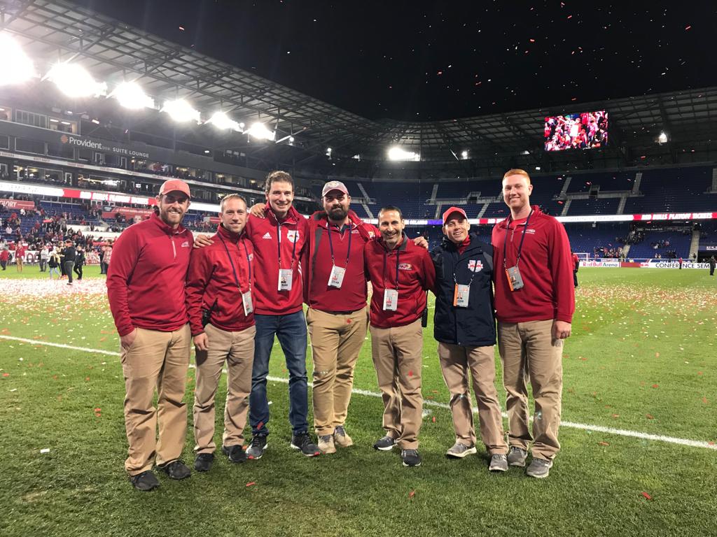 Mark Wubben SGL Area Manager with New York Red Bull grounds team