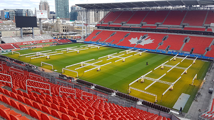 SGL grow lighting system at BMO Field, home of Toronto FC