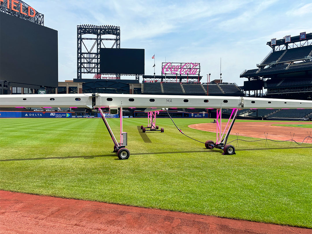 The SGL LED120 on the field of Citi Field, home of the New York Mets.